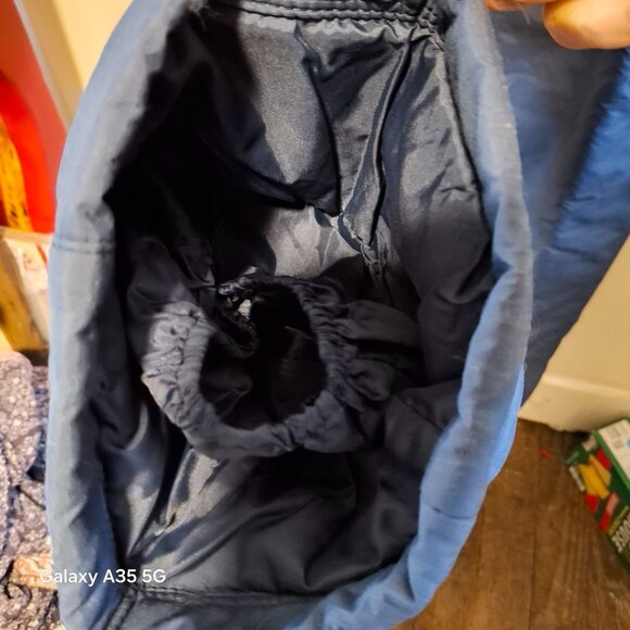 Emilio D'ltalia Mens Navy Blue Insulated Nylon Snow Bib Overalls With Zipper Clo - Picture 8 of 9